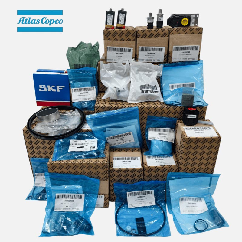 Atlas Copco Hava Kompressoru Ehtiyat Hissələri Orijinal Yağ Filtri Hava Filtri Təzyiq Sensoru Solenoid Klapanı Filtr Klapanı Xidmət Dəsti