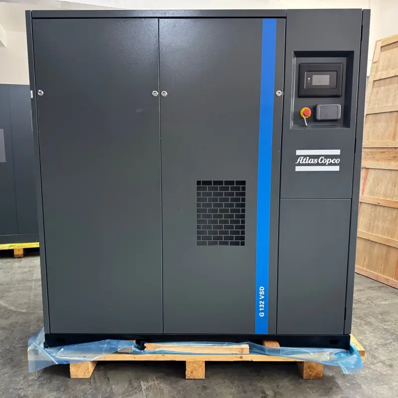Atlas Copco G132VSD Yağ Enjeksiyonlu Vidalı Kompressor 400V 50HZ Dəyişən Sürətli Sürücü