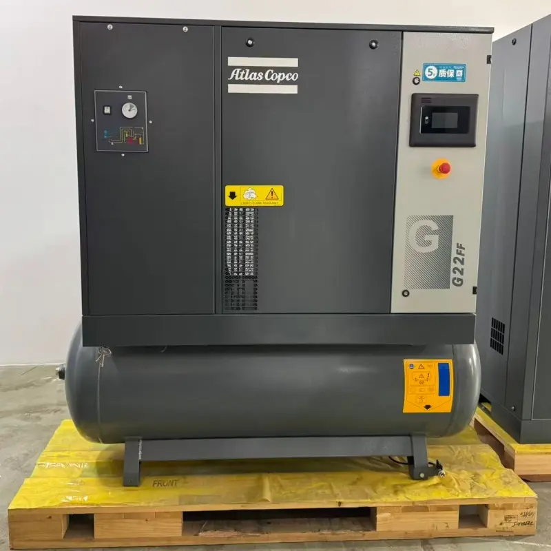 Sənaye istehsalı üçün Atlas Copco G22FF 22kW 30HP Yağ Enjeksiyonlu Dönər Vidalı Hava Kompressoru