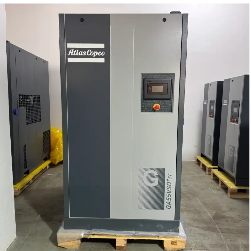 Atlas Copco GA55VSD+FF 55kW 75HP Yağlı Vintli Hava Kompressoru Sənaye üçün Orijinal