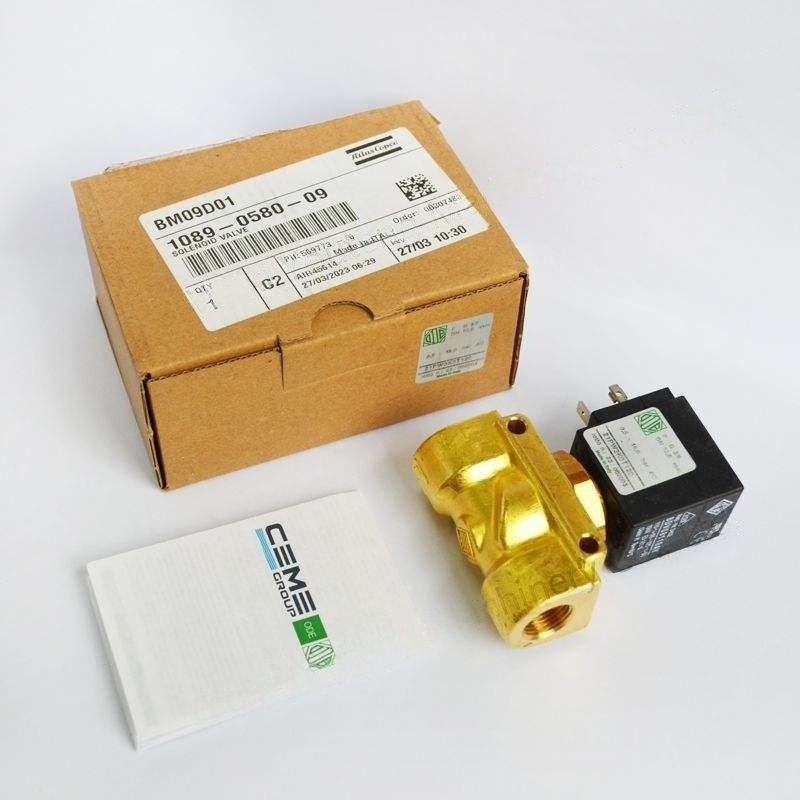 Atlas Copco Inverter Solenoid Valve GA37VSD Metal Model 1089058009 Sənaye Kompressorları üçün