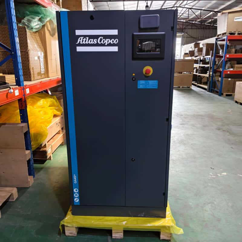 Atlas Copco Stasionar Dönər Vidalı Hava Kompressorları GA45+ Yağlanmış AC Gücü 380V/ 400V 45KW