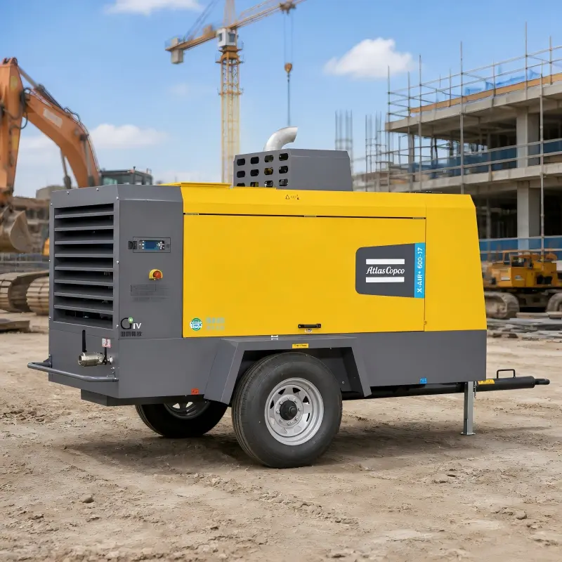 Atlas Copco X-Air+600-17 Portativ Dizel Kompressor 154kV Orijinal